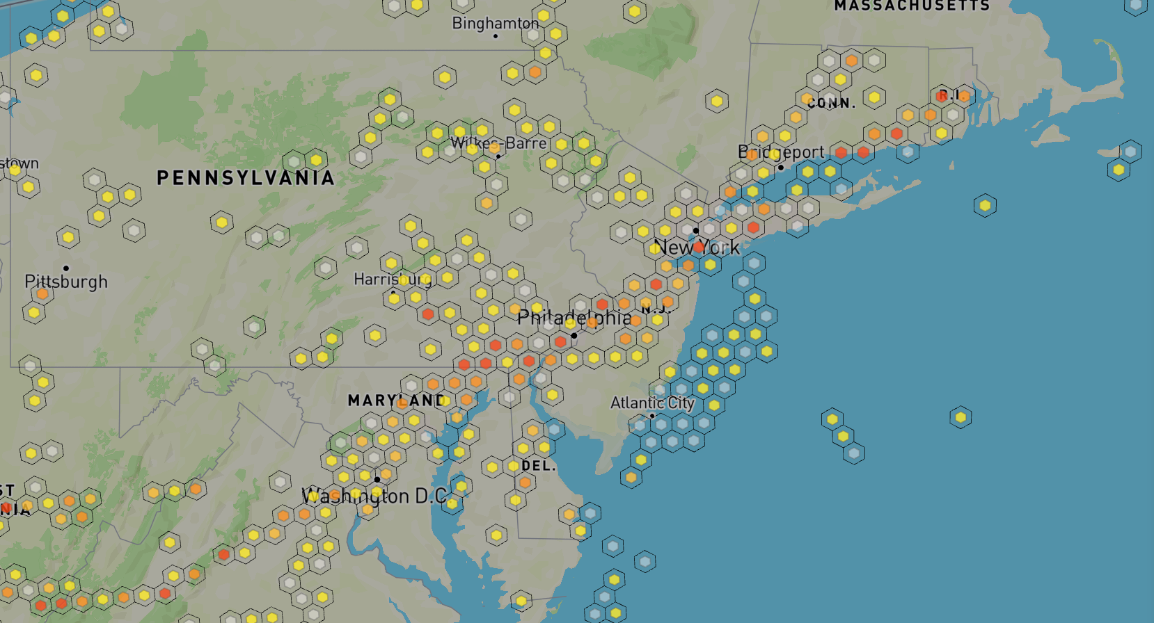 ADS-B display on the maps