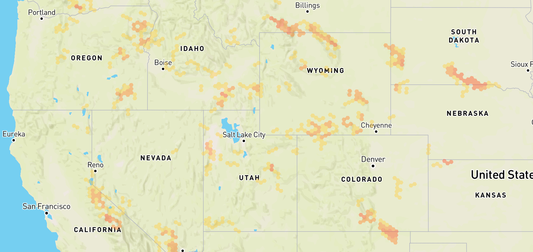 Forecast display on the maps